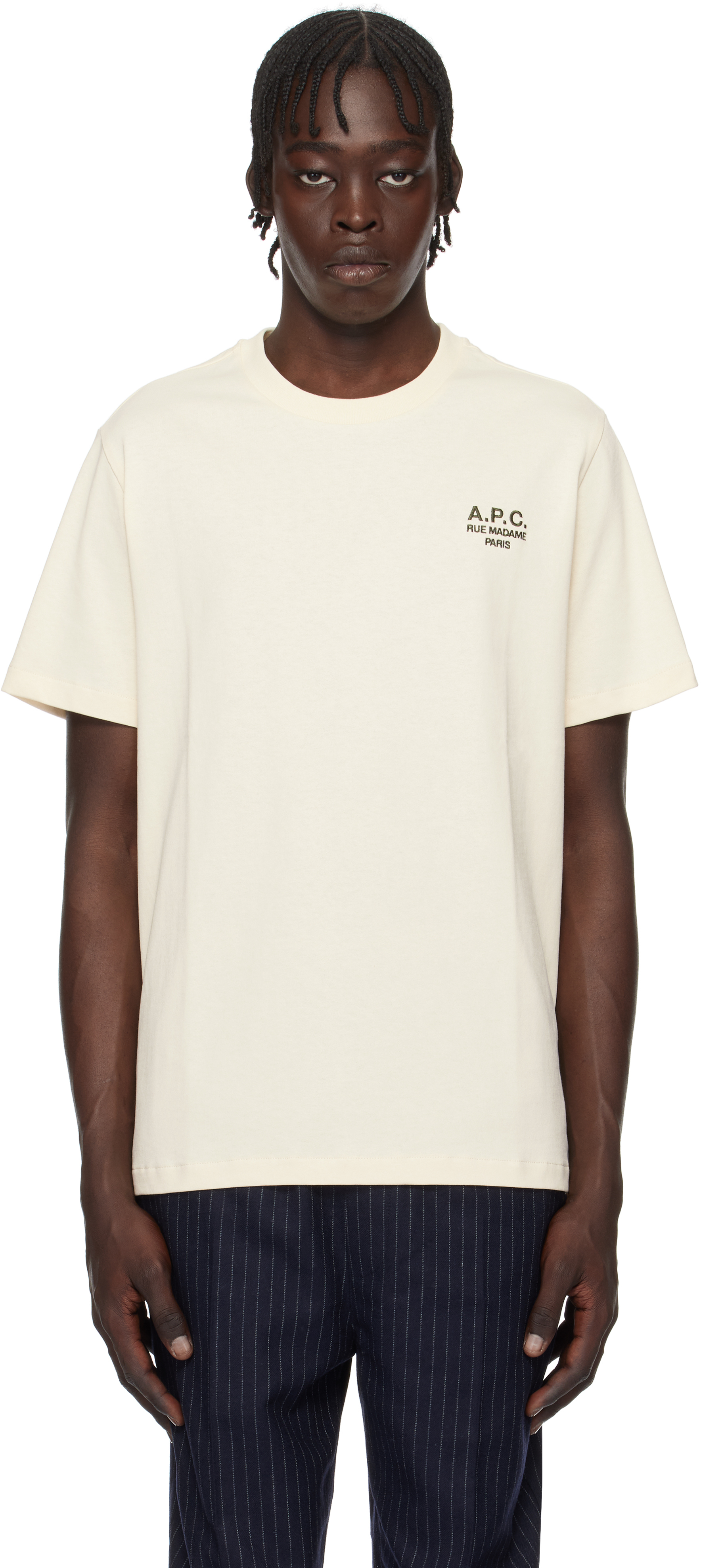 【関税込み】A.P.C. オフホワイト Standard Rue Madame Tシャツ