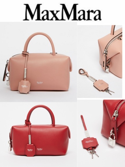 【Max Mara】小さな天然皮革のサッチェルバッグ