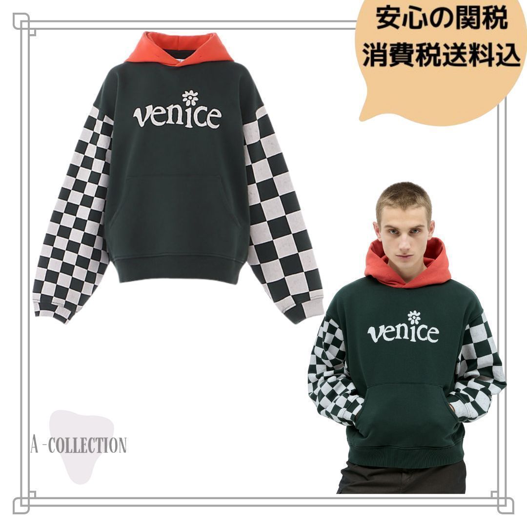 ERL プリント ロゴ フーディー トレーナー Venice コムドット