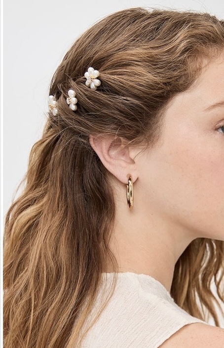 【Jennifer behr】Laena Bobby Pins ヘアピンセット パール 花 Jennifer behr】Laena Bobby Pins ヘアピンセット パール 花