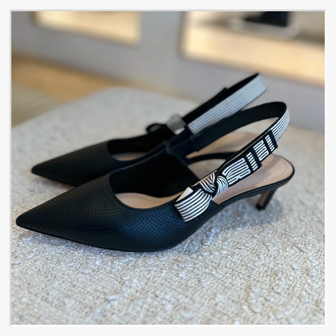 《リボンがアクセント♪》Dior Toujours スリングバックパンプス