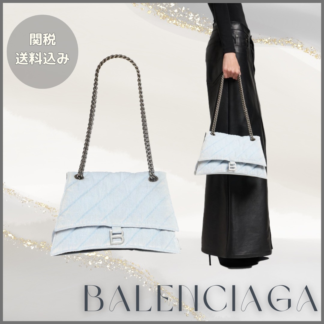 BALENCIAGA【関税送料込&SALE】ルテッドコットンチェーンバッグ
