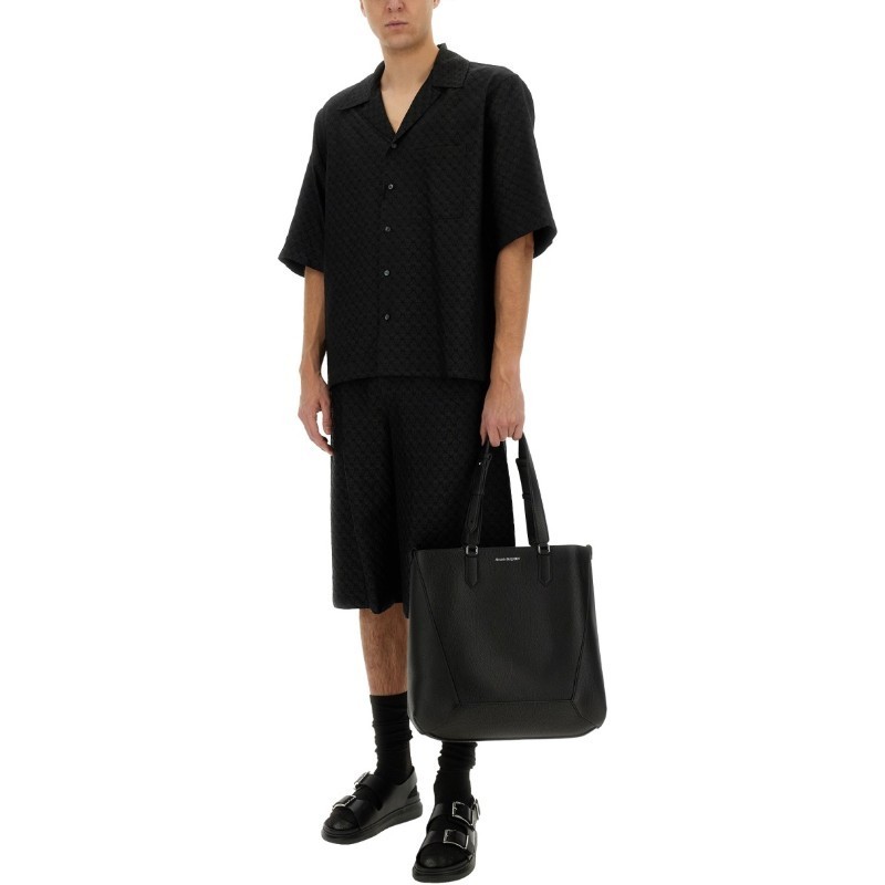 Tシャツ・カットソー alexander mcqueen \"SKULL\" PATTERN SHIRT (814693 QRABU1010)