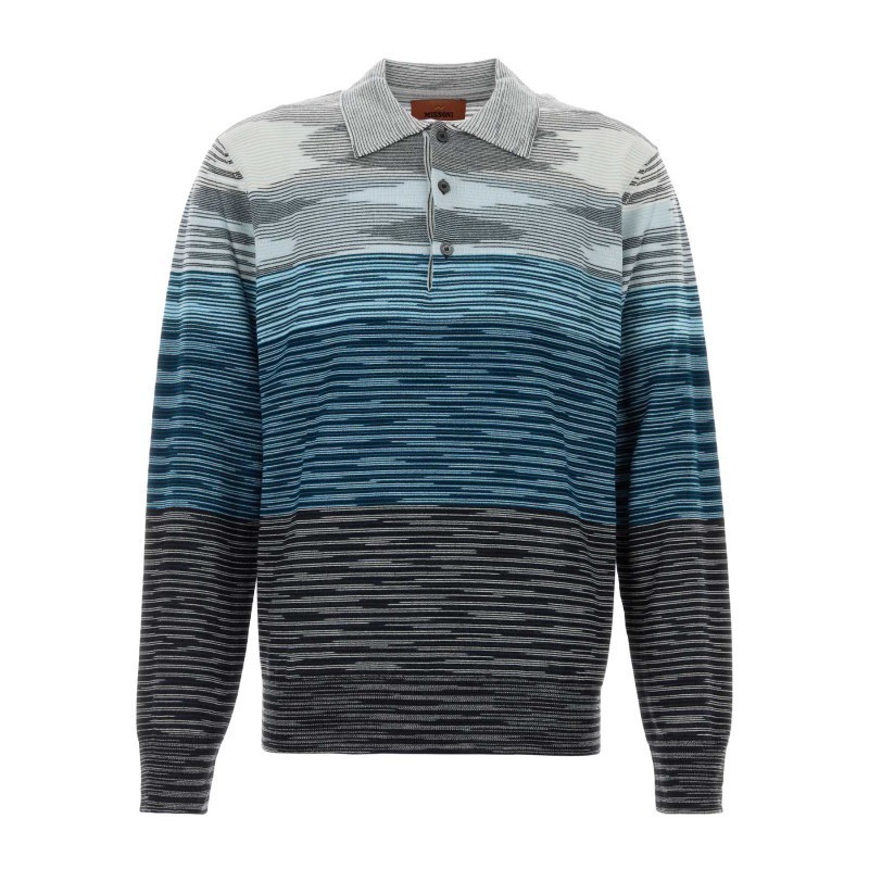 Tシャツ・カットソー MISSONI Embroidered wool polo shirt (US24W208BK015U S613G)