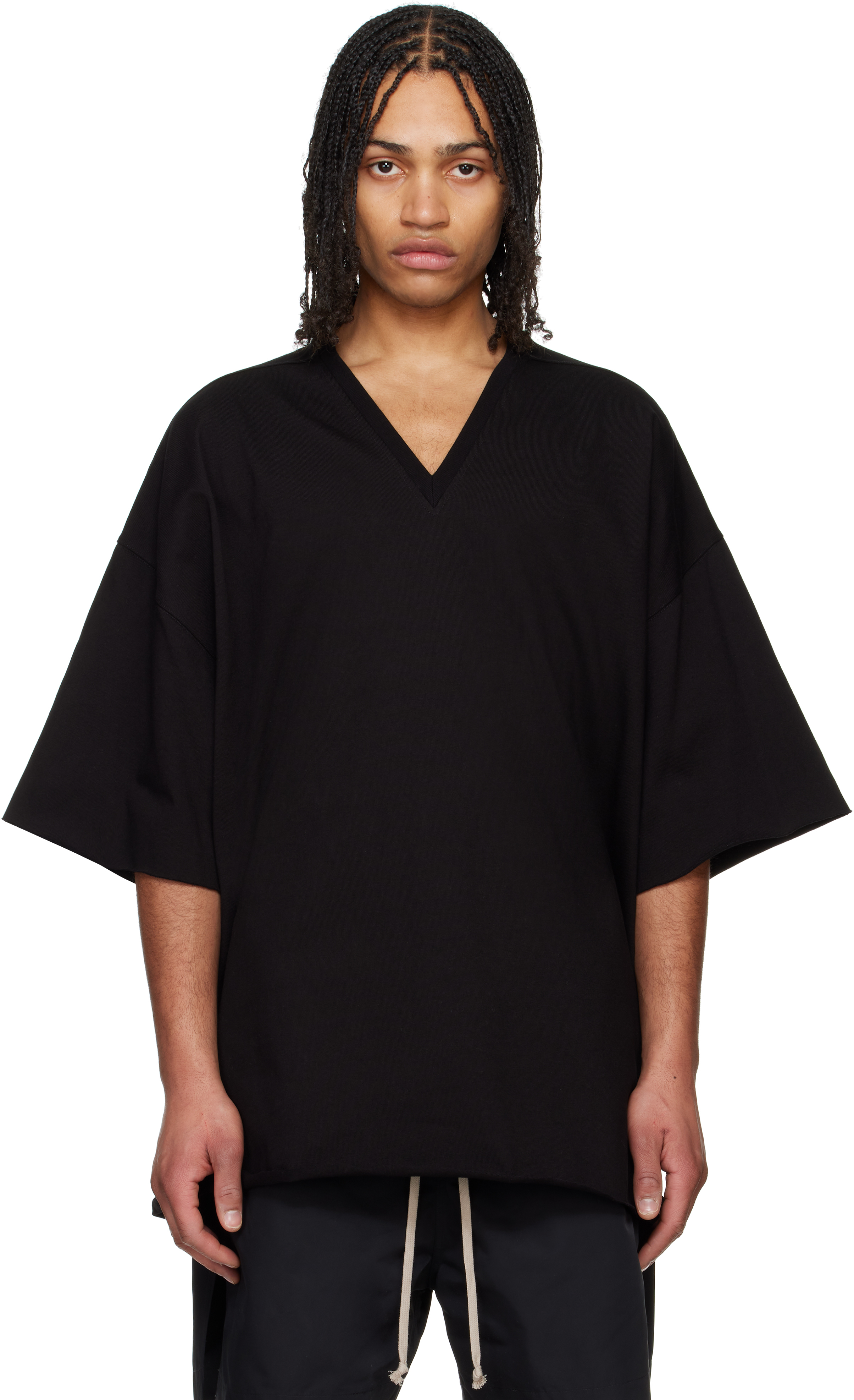 【関税込み】Rick Owens ブラック Hollywood V  Tシャツ