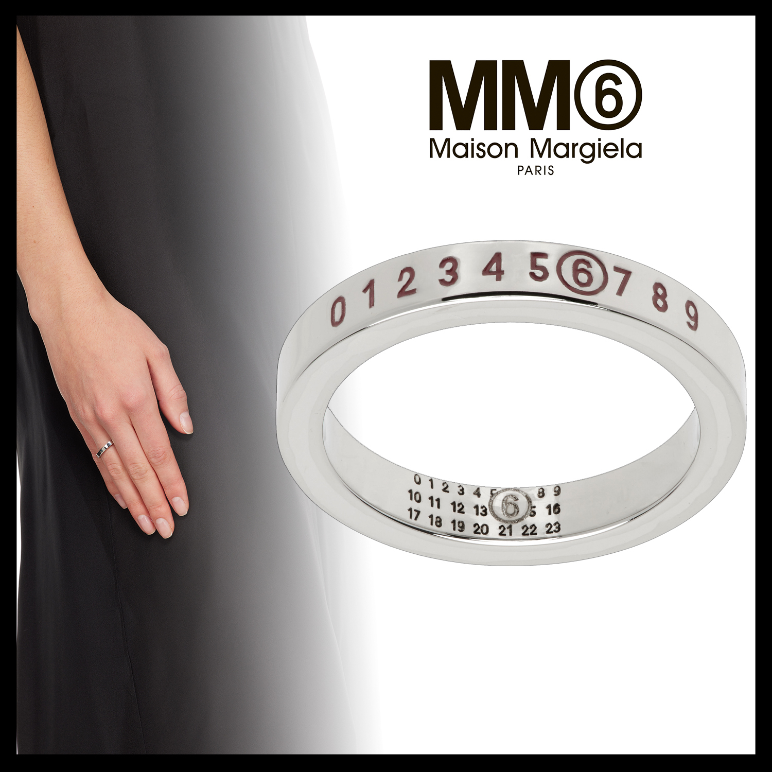 ◆MM6 Maison Margiela◆Snake Numeric Minimal Signatureリング