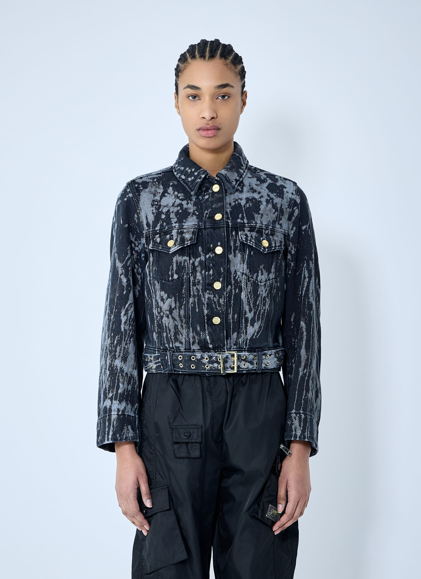 ジャケット Heavy Denim Belted Jacket