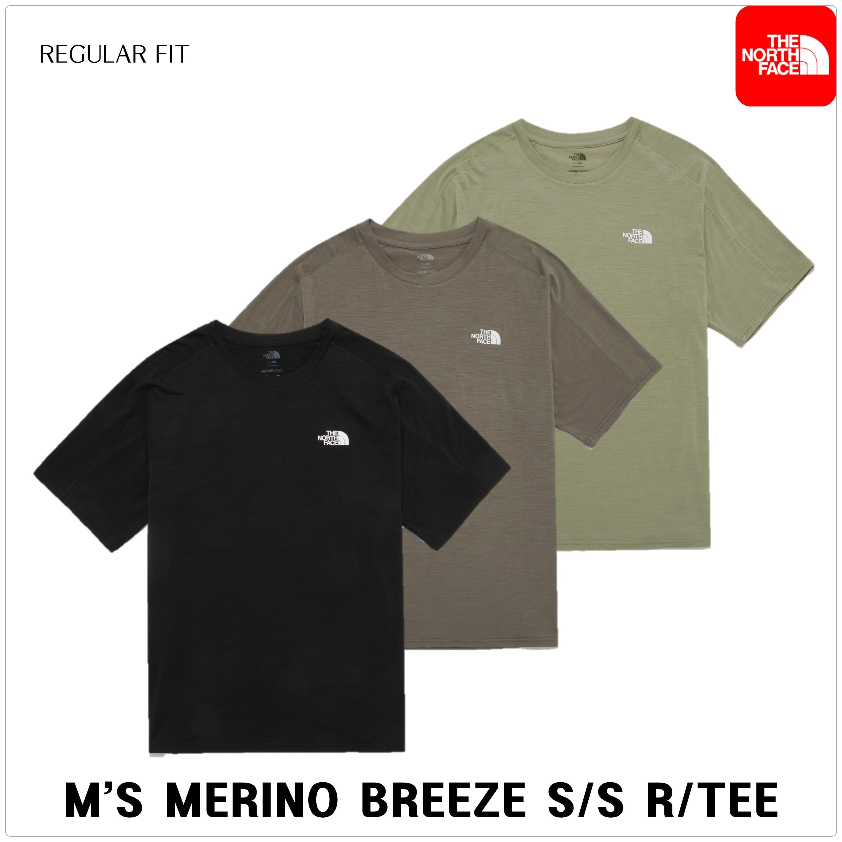 [ノースフェイス]M'S MERINO BREEZE 半袖 Tシャツ★新作・25SS★