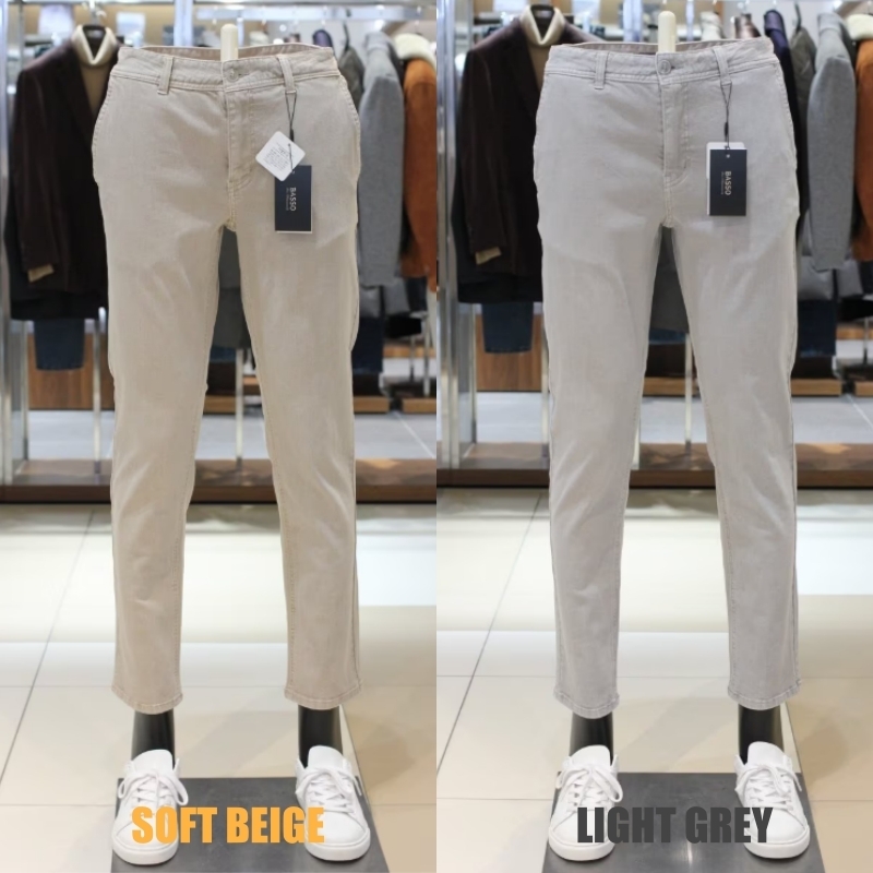 BASSO] 25 NEW High-Stretch Dying Wash Denim Tapered Fit