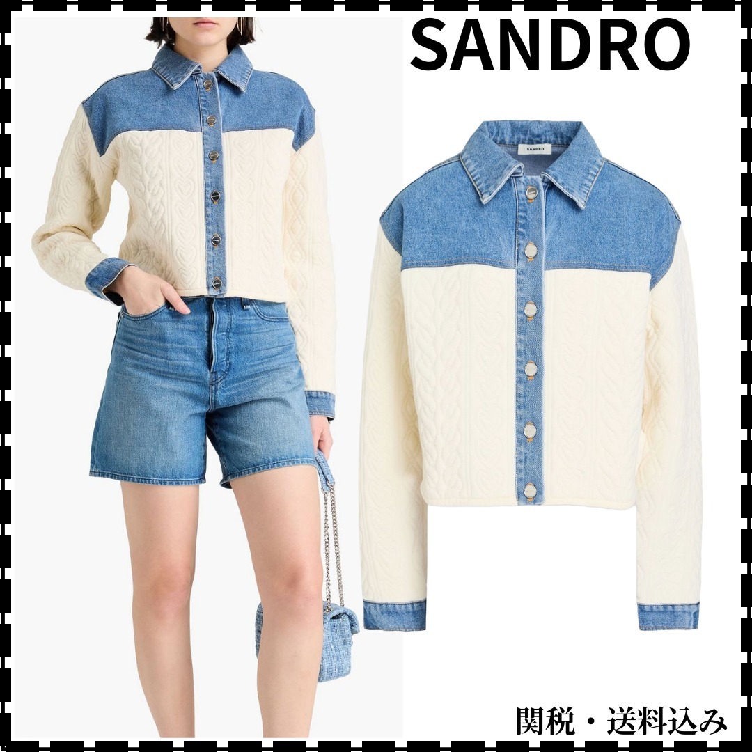 ★SANDRO★サンドロ テクスチャード デニム ジャケット