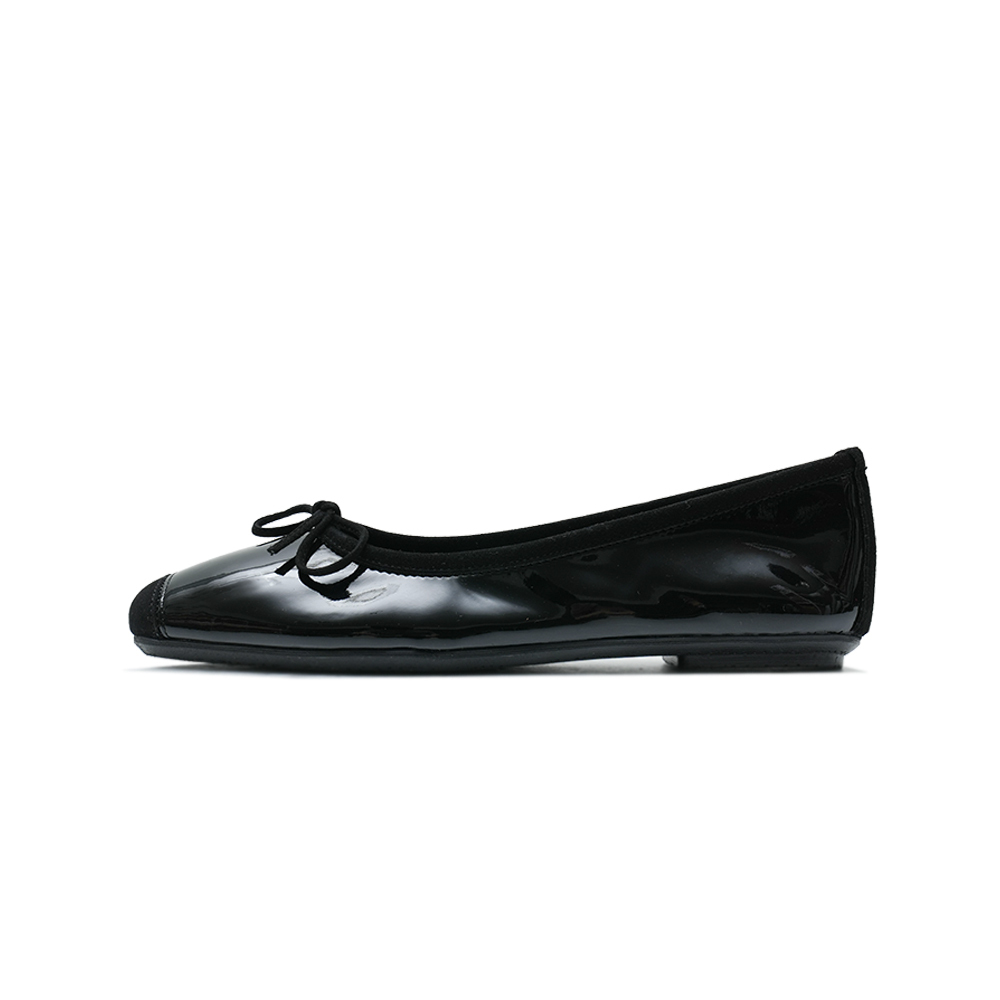 フラットシューズ Huekkyang Harmony Patent Black Flats TT00057-NOIR