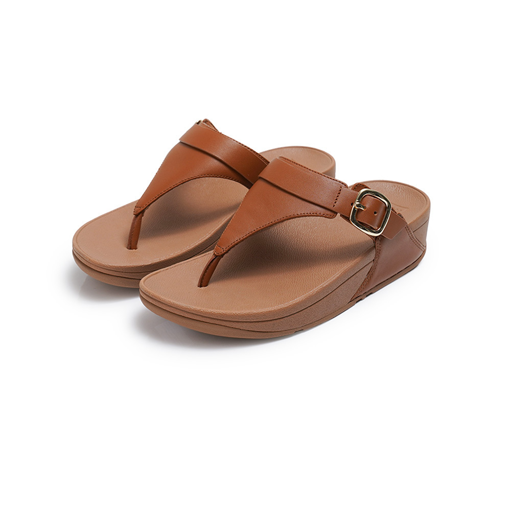 サンダル・ミュール FitFlop Lulu Leather Toe-Post Sandals Light Tan ES8-592