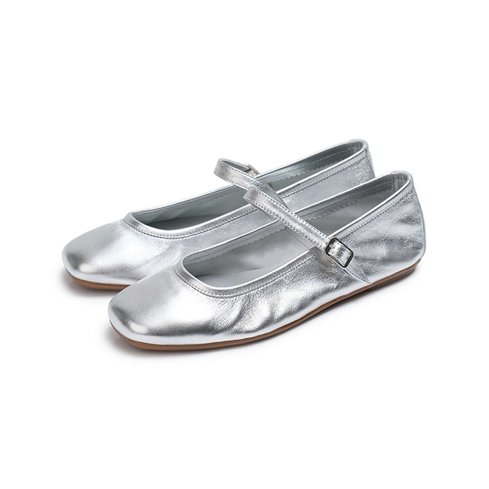 フラットシューズ Heukyang Owner Eclat Flat Shoes Silver TT09755-ARGENT