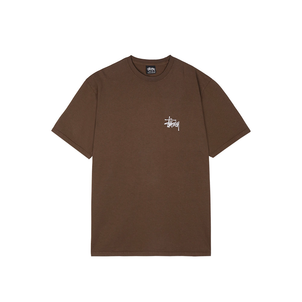Tシャツ・カットソー Stussy Unisex Basic Pigment Dyed T-Shirt Brown