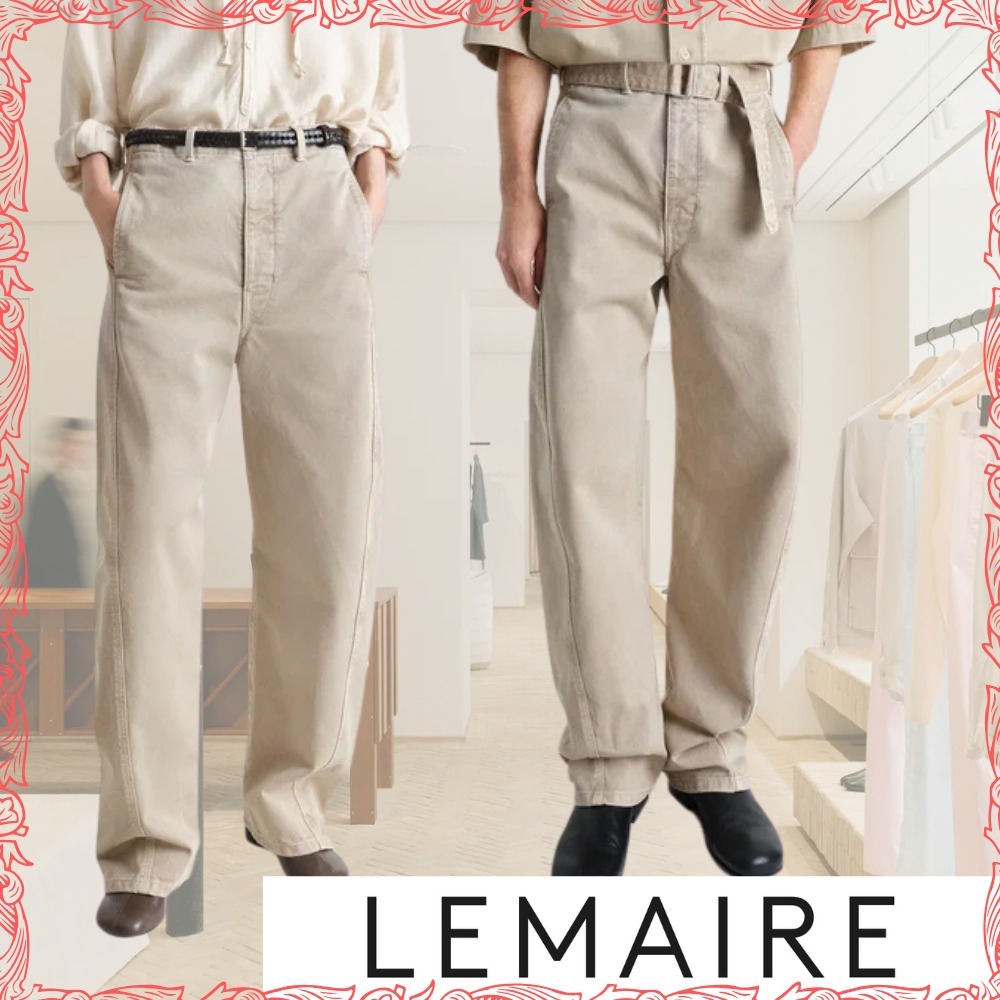 【人気急上昇中♪ペアにも◎】LEMAIRE ツイストベルトパンツ
