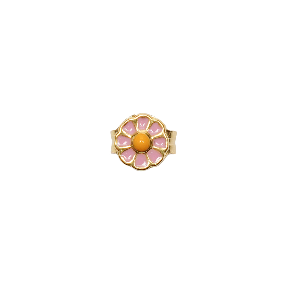 イヤリング Wilhelmina Garcia Gold Daisy Stud Earrings - Pink