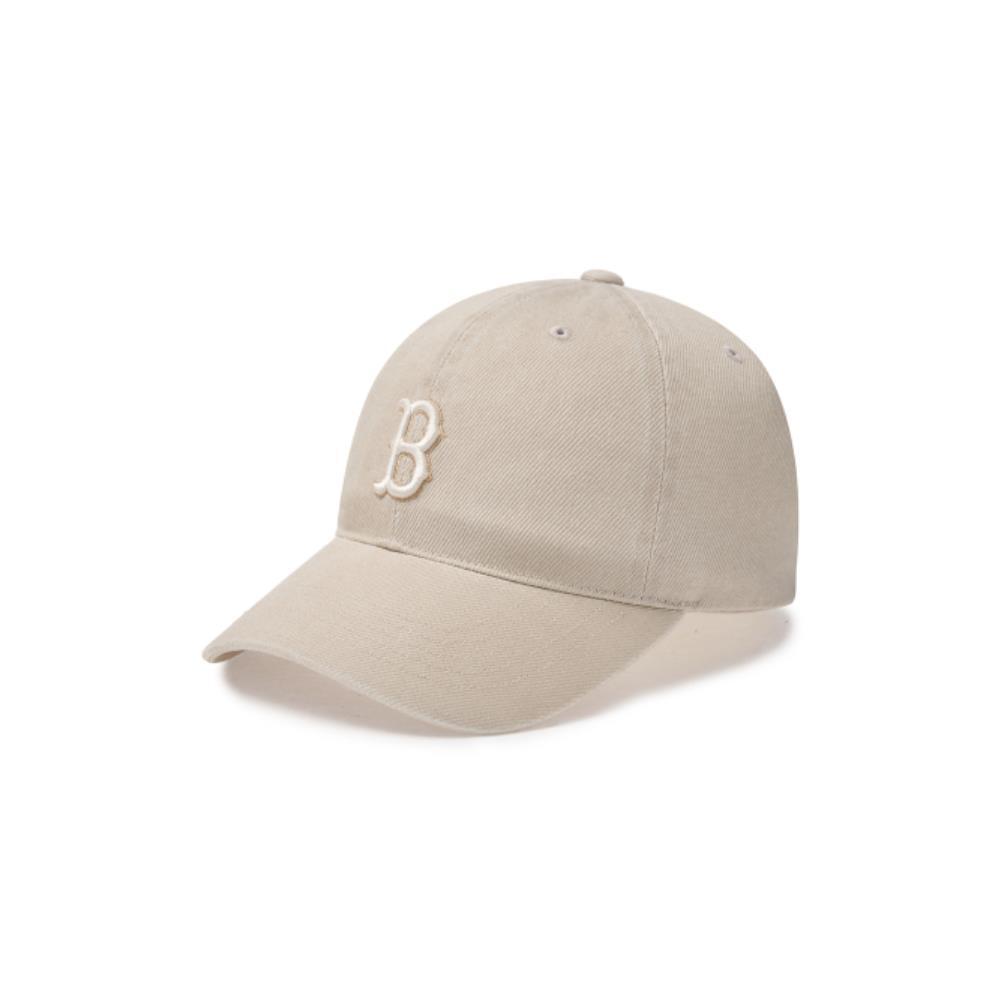★MLB Korea★ Basic Washing Unstructured Ball Cap BOS Sand 3