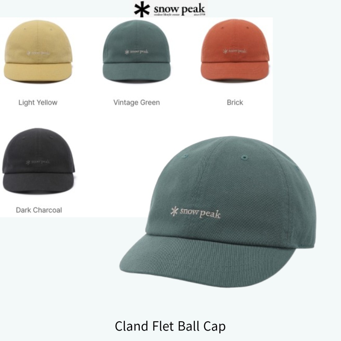 SNOWPEAK■Cland Flet Ball Cap■送料込