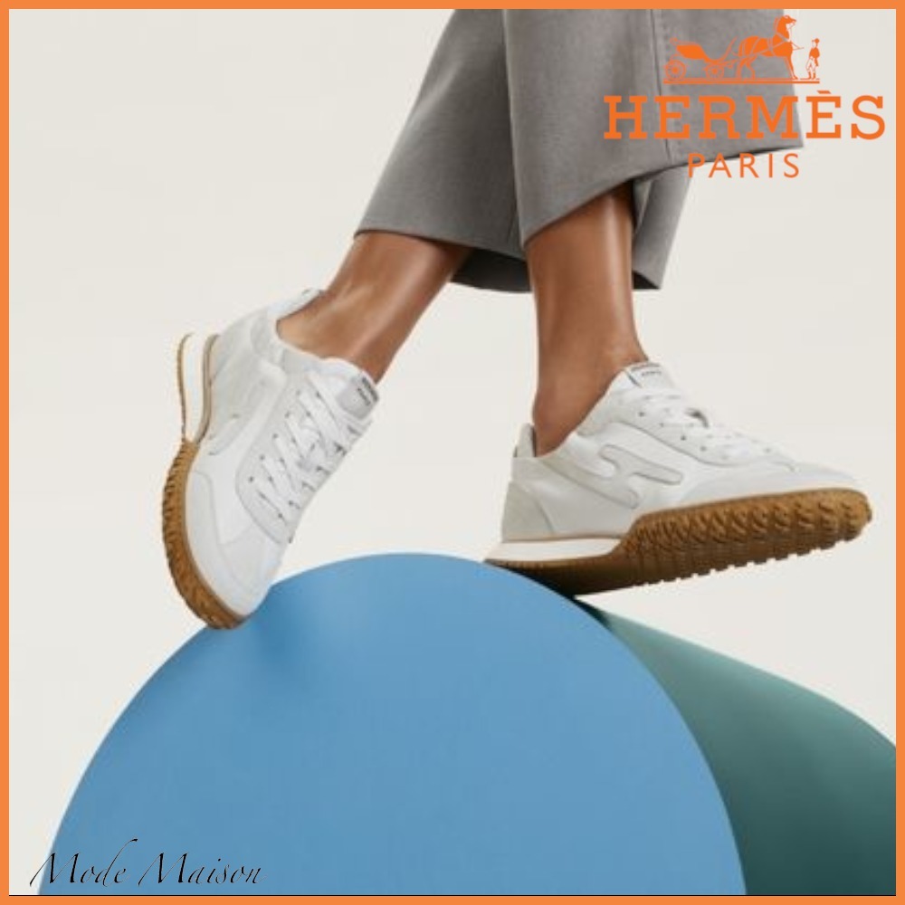 【シンプル】HERMES スニーカー ジェット Jet 《Blanc》
