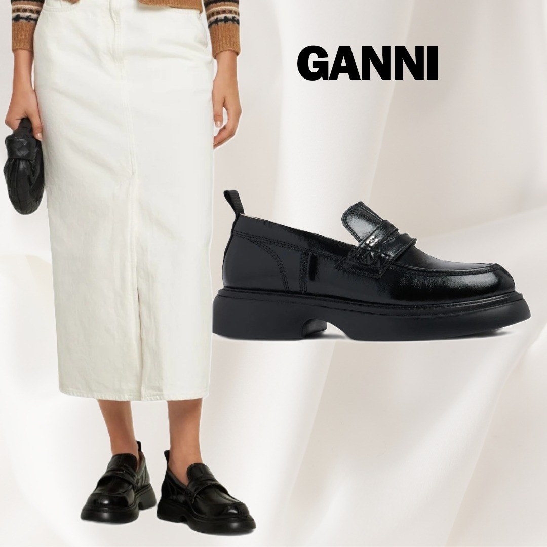 GANNI Everyday ローファー エコレザー 25mm