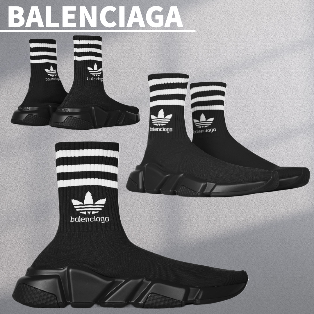【BALENCIAGA】×adidas Speed トレーナー Black