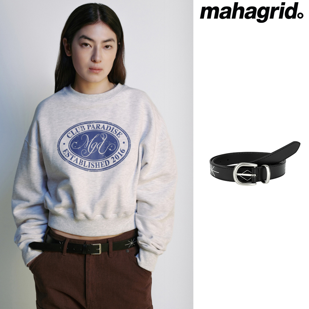 【mahagrid】25SS★ STITCH LEATHER BELT