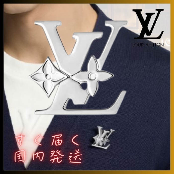 【小洒落たワンポイント】Louis Vuittonモノグラム Rowブローチ