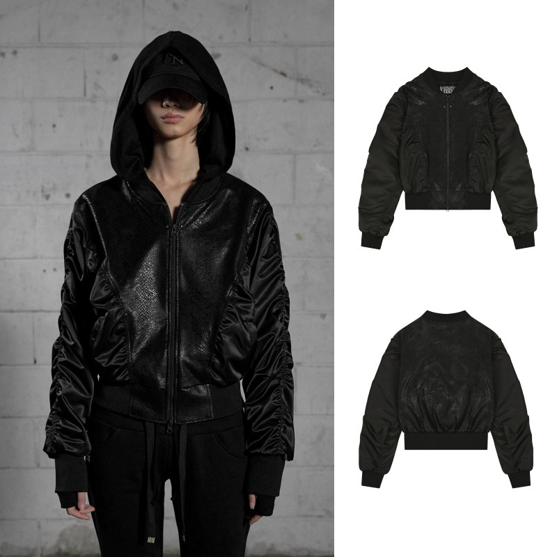 BOHEMSEO☆PYTHON SHIRRING MA-1