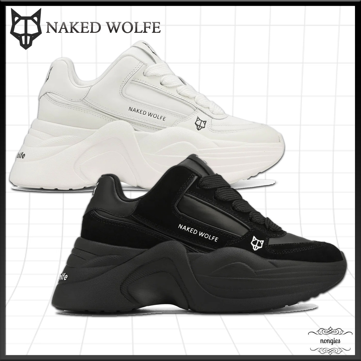 ★NAKED WOLFE★Temple 厚底 プラットフォーム スニーカー 7.5cm