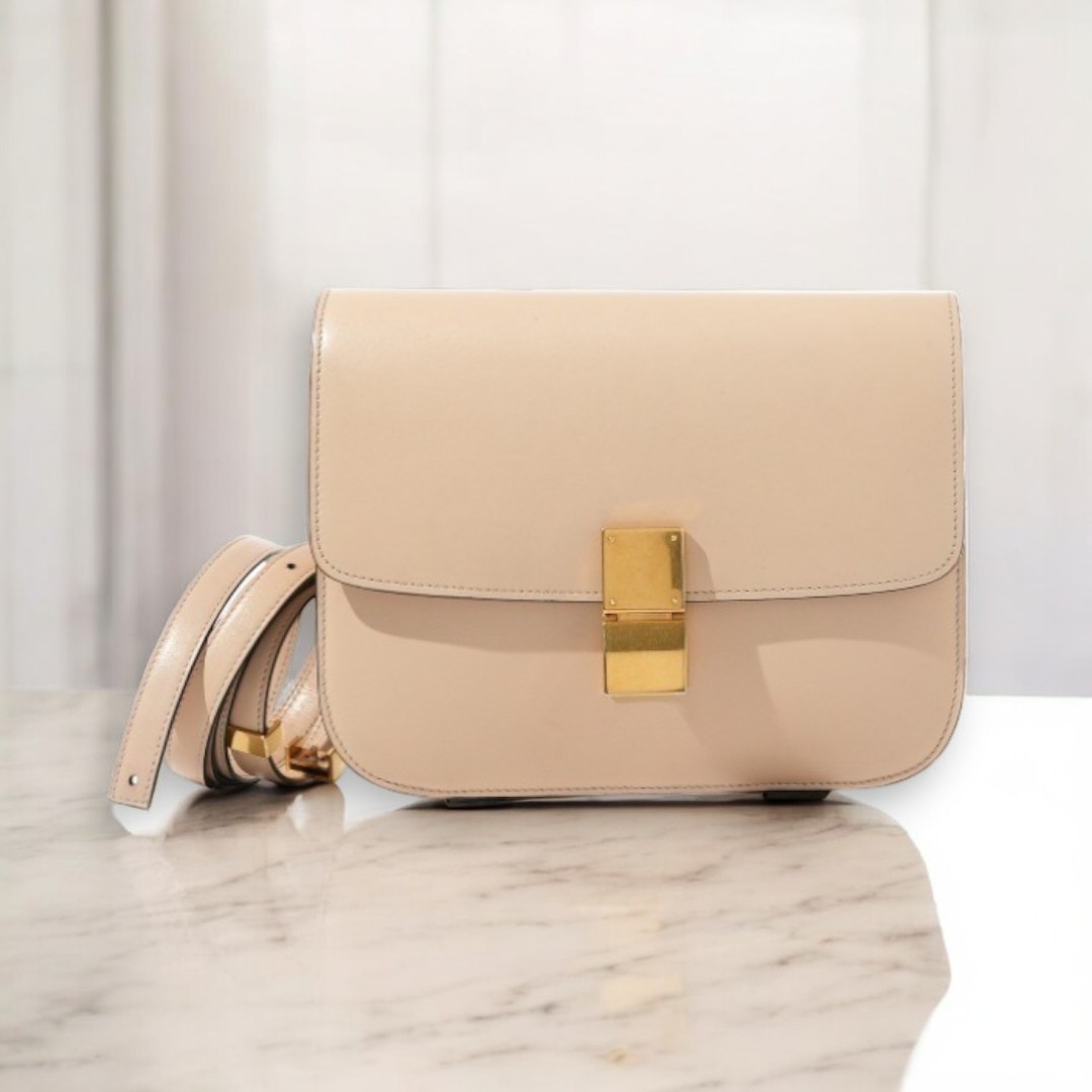 VINTAGE●CELINE●ミディアム クラシック バッグ ボックス