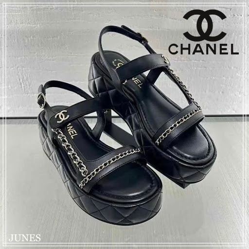 【CHANEL】マトラッセ チェーン サンダル