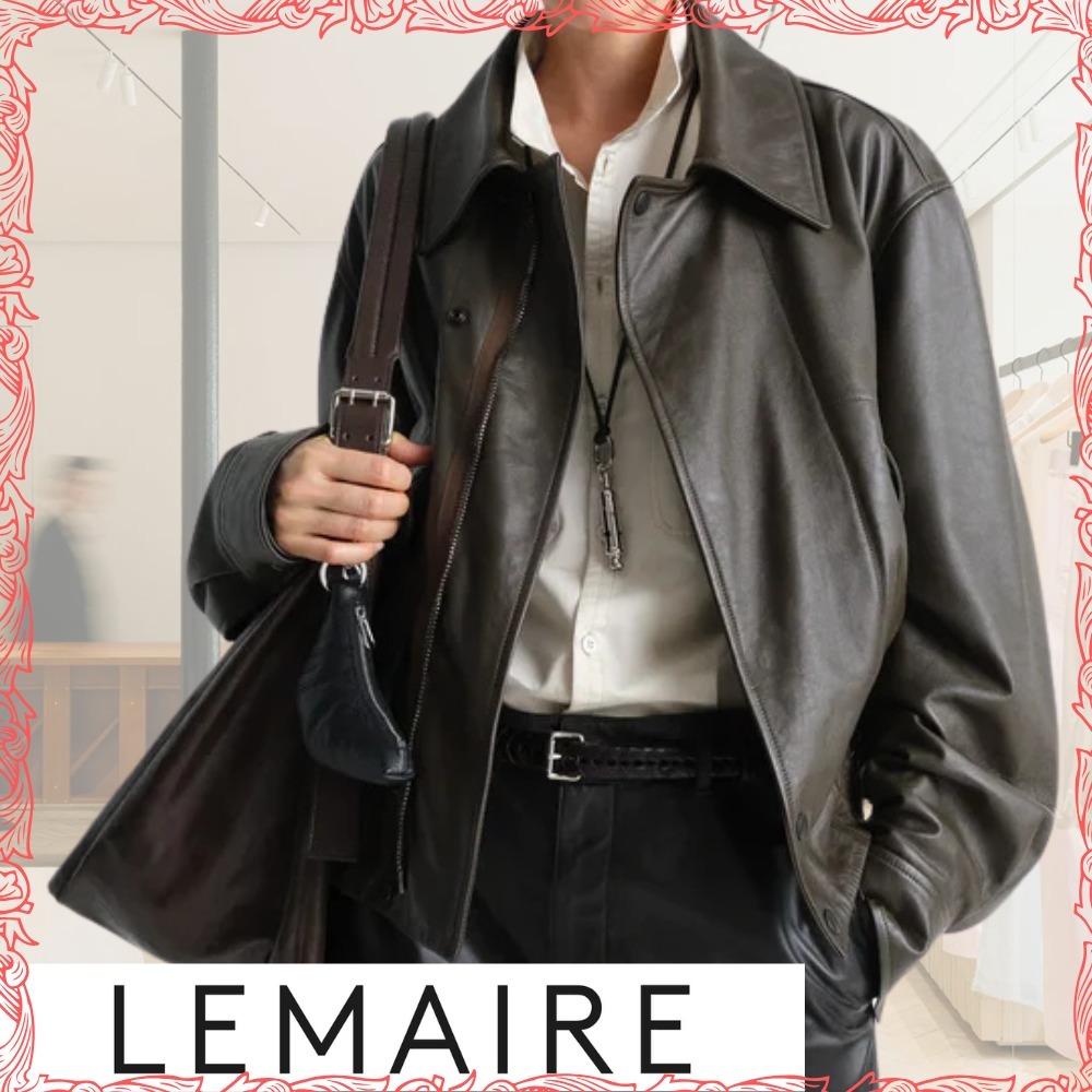 【人気急上昇♪売り切れ間近の大本命！】LEMAIRE レザーブルゾン