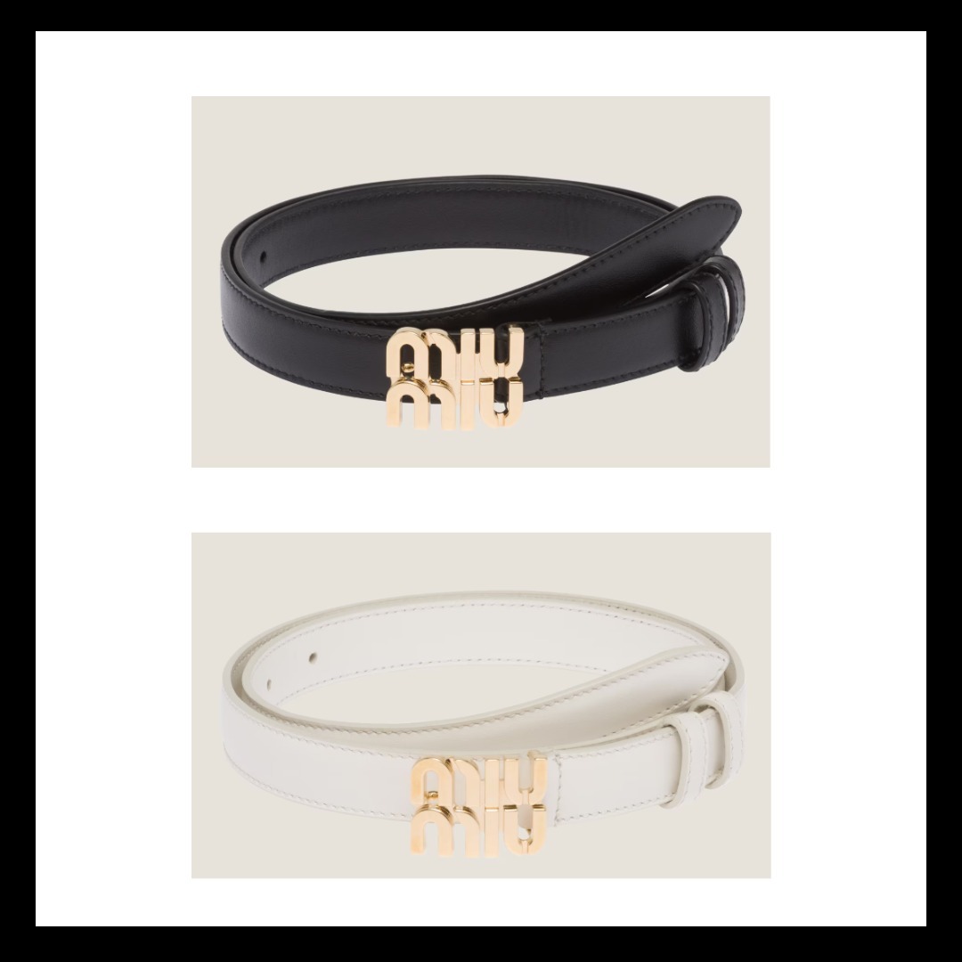 【MiuMiu】Leather belt レザー ベルト