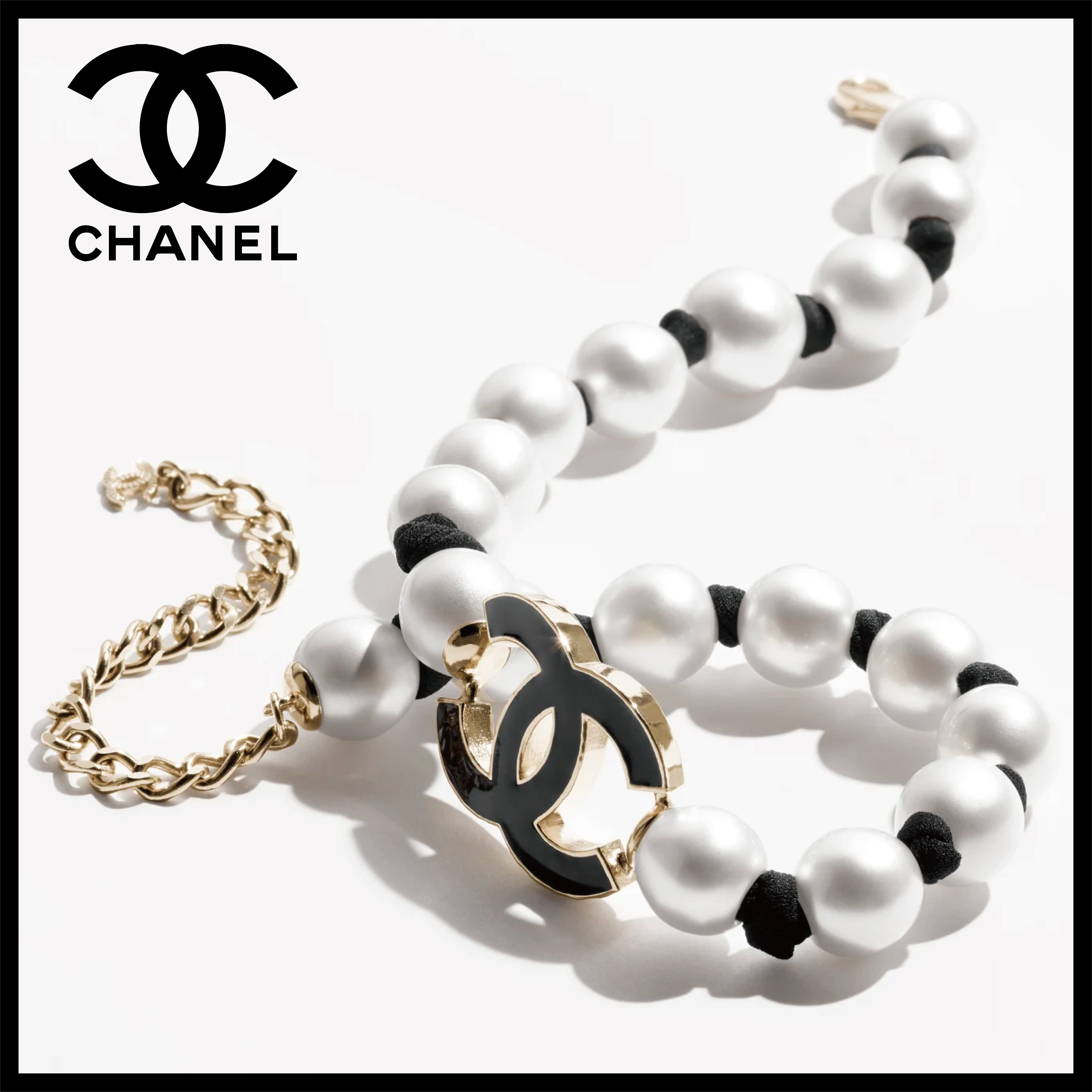 存在感たっぷり♪ ホワイトパール CHANEL 25P☆ネックレス