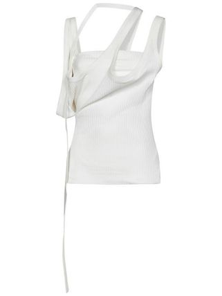 Tシャツ・カットソー THE ATTICO Women Tunic Tops 250WCN00004001 WHITE THE ATTICO: Top woman - Blue | The Attico shirt 247WCH27C052