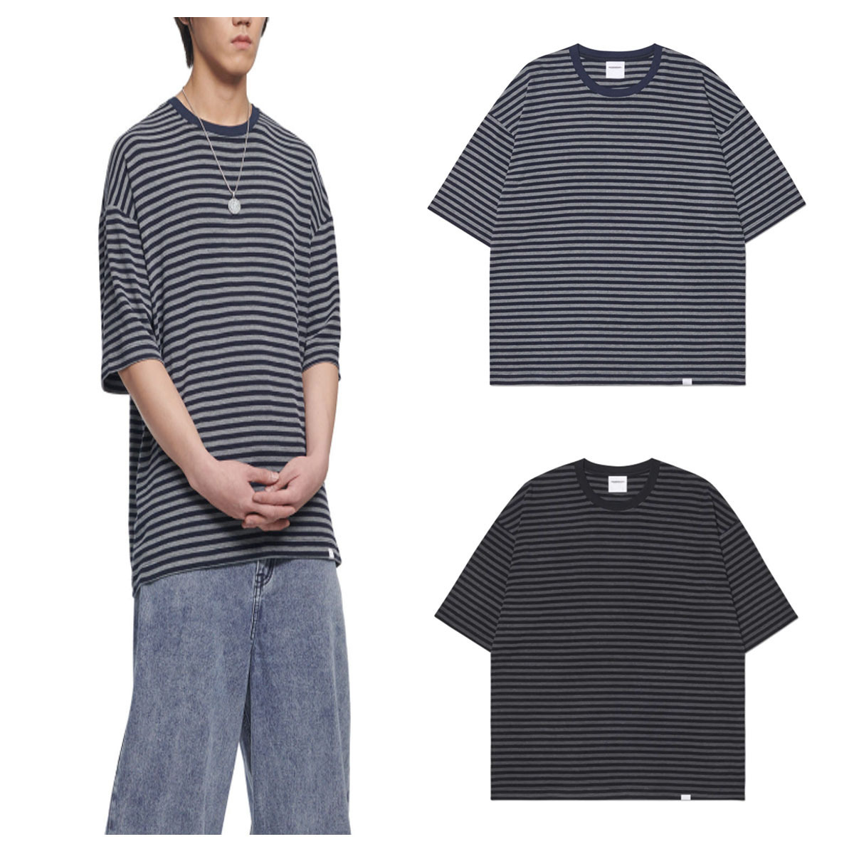 Tシャツ・カットソー NOMANUAL NM BORDER T SHIRT 5JH531