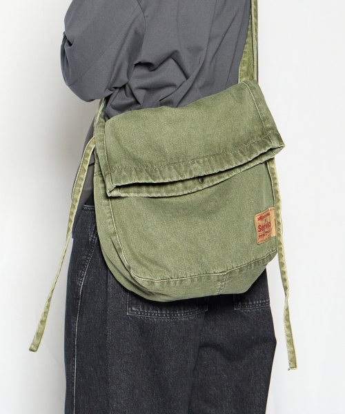 ショルダーバッグ Denim Dyed Cross Bag Sage Green
