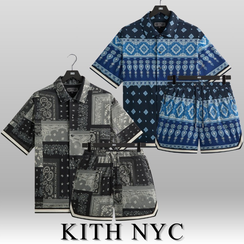 【セットアップ】KITH プリントメッシュ シャツ＆ショートパンツ