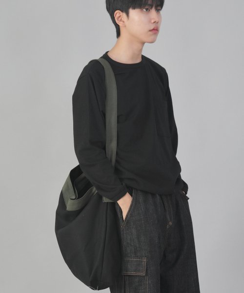 ショルダーバッグ Minimal big size cross bag MBC121 khaki black