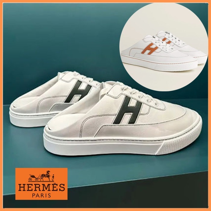【新作☆】HERMES カーフスキンミュールスニーカー