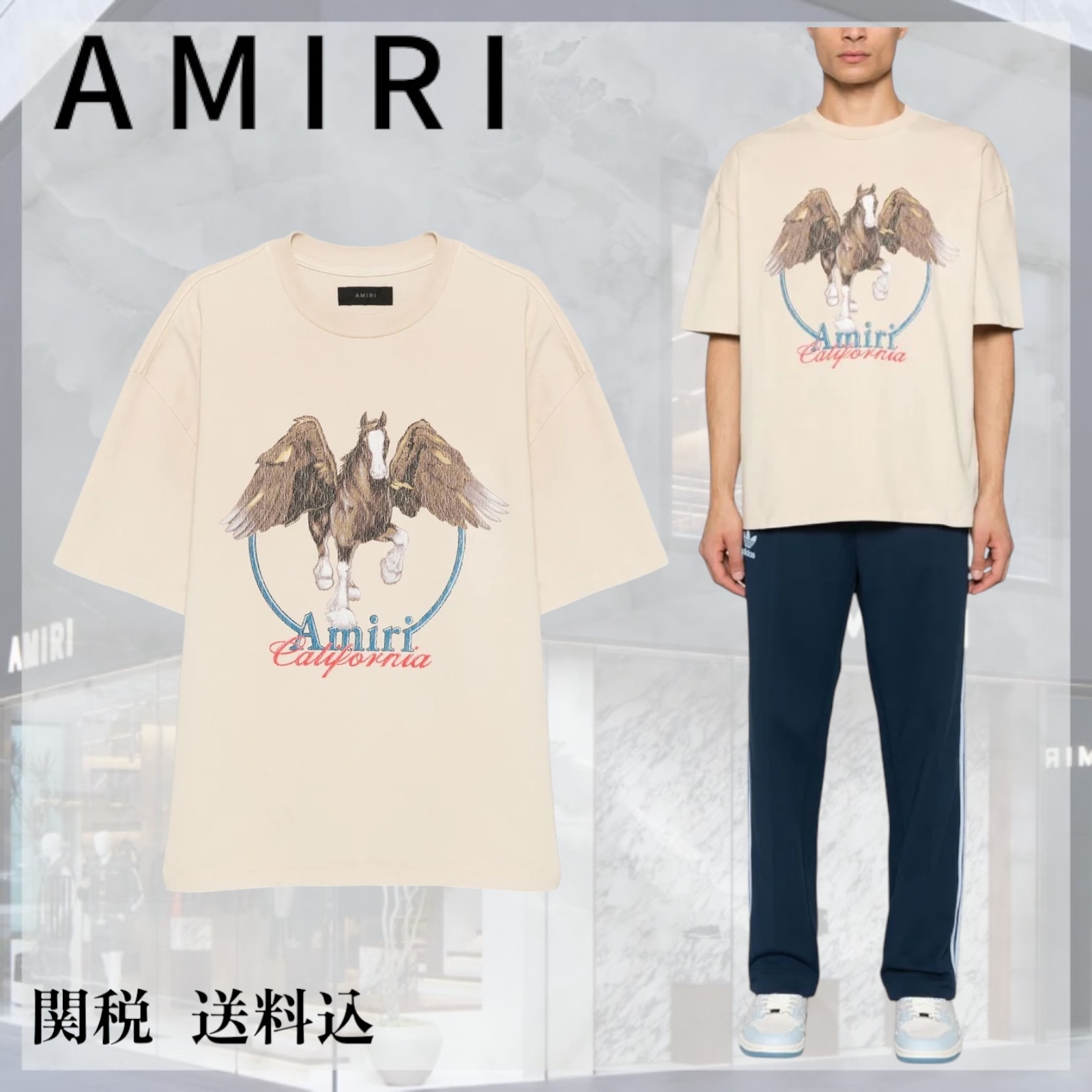 AMIRI♡ ヴィンテージウォッシュペガサスTシャツ