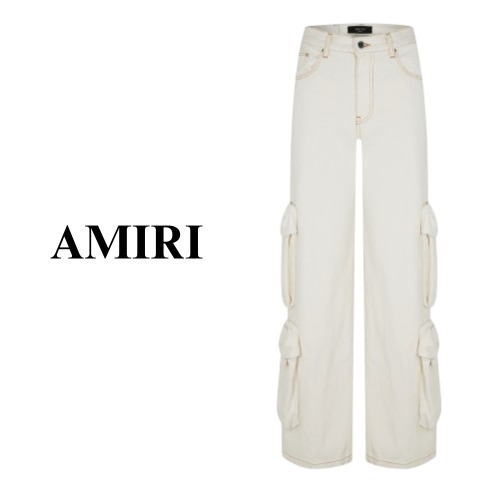 【AMIRI】ハイウエスト ストレートレッグ ジーンズ レディース