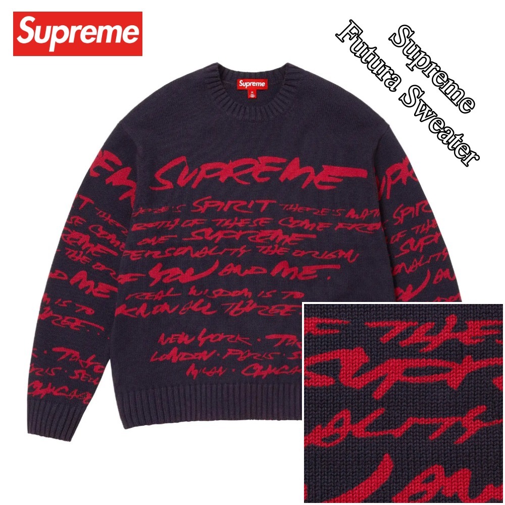 【Supreme】Futura Sweater★Navy★24SS★