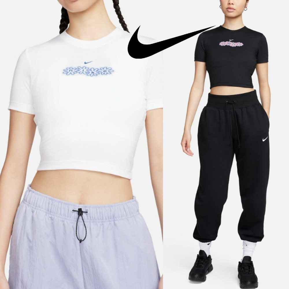 正品 Nike ナイキ クロップ Tシャツ フラワー パターン