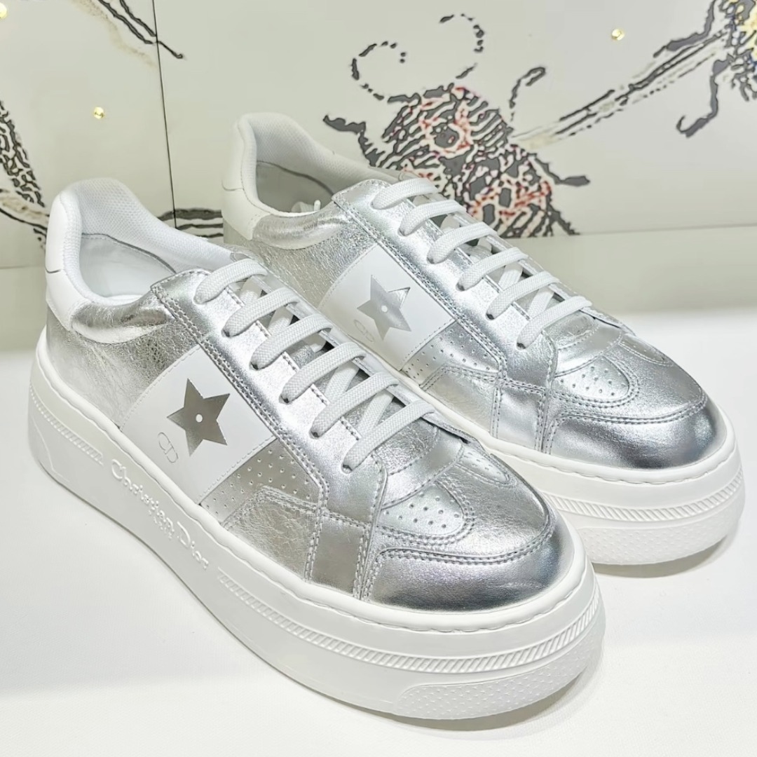 【シルバーが可愛い♪】Dior★プラットフォームスニーカー 厚底
