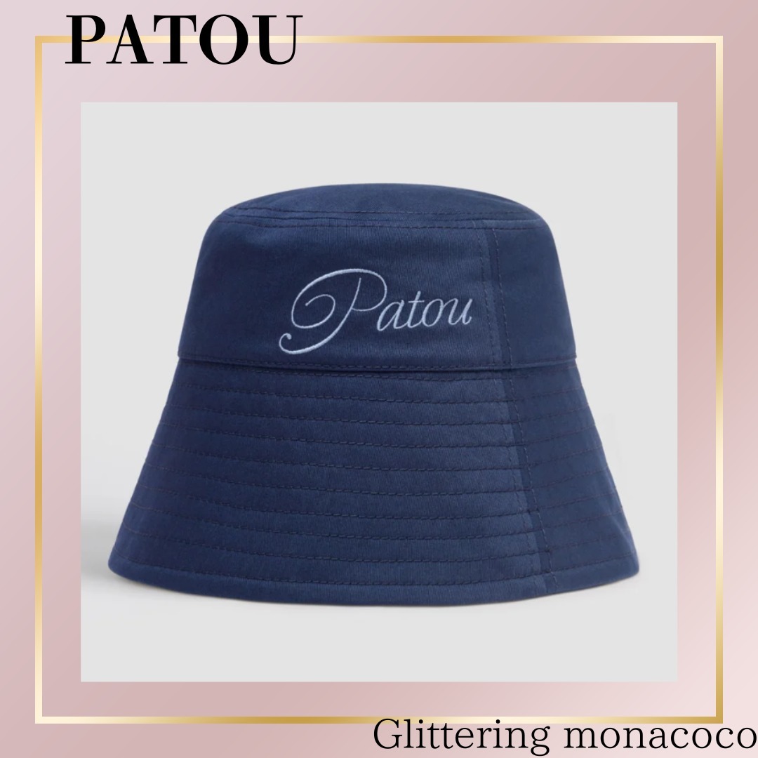国内発送*PATOU*エンブロイダリー パトゥ ロゴ バケットハット