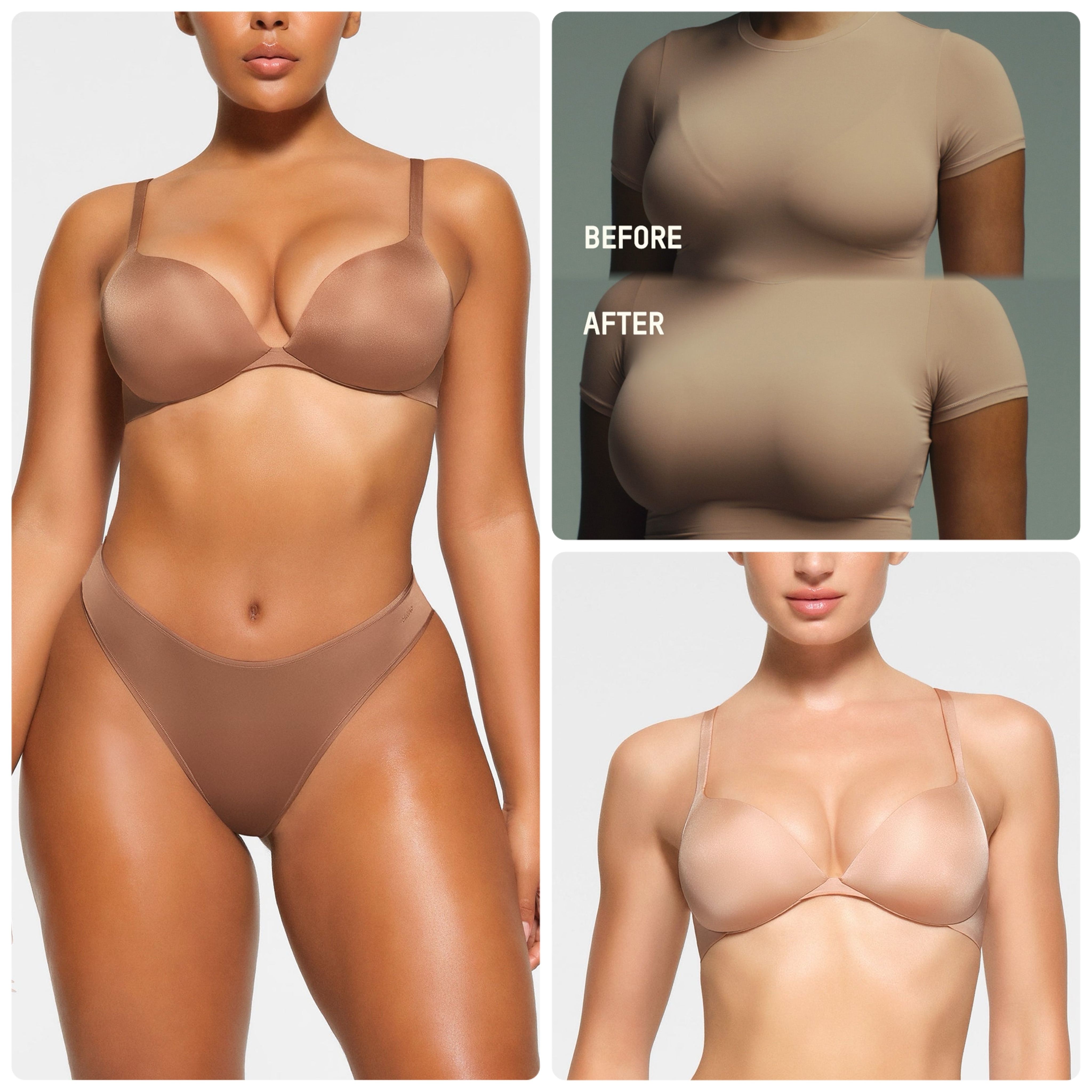 SKIMS シームレス TEARDROP プッシュアップブラ 8色 関送無