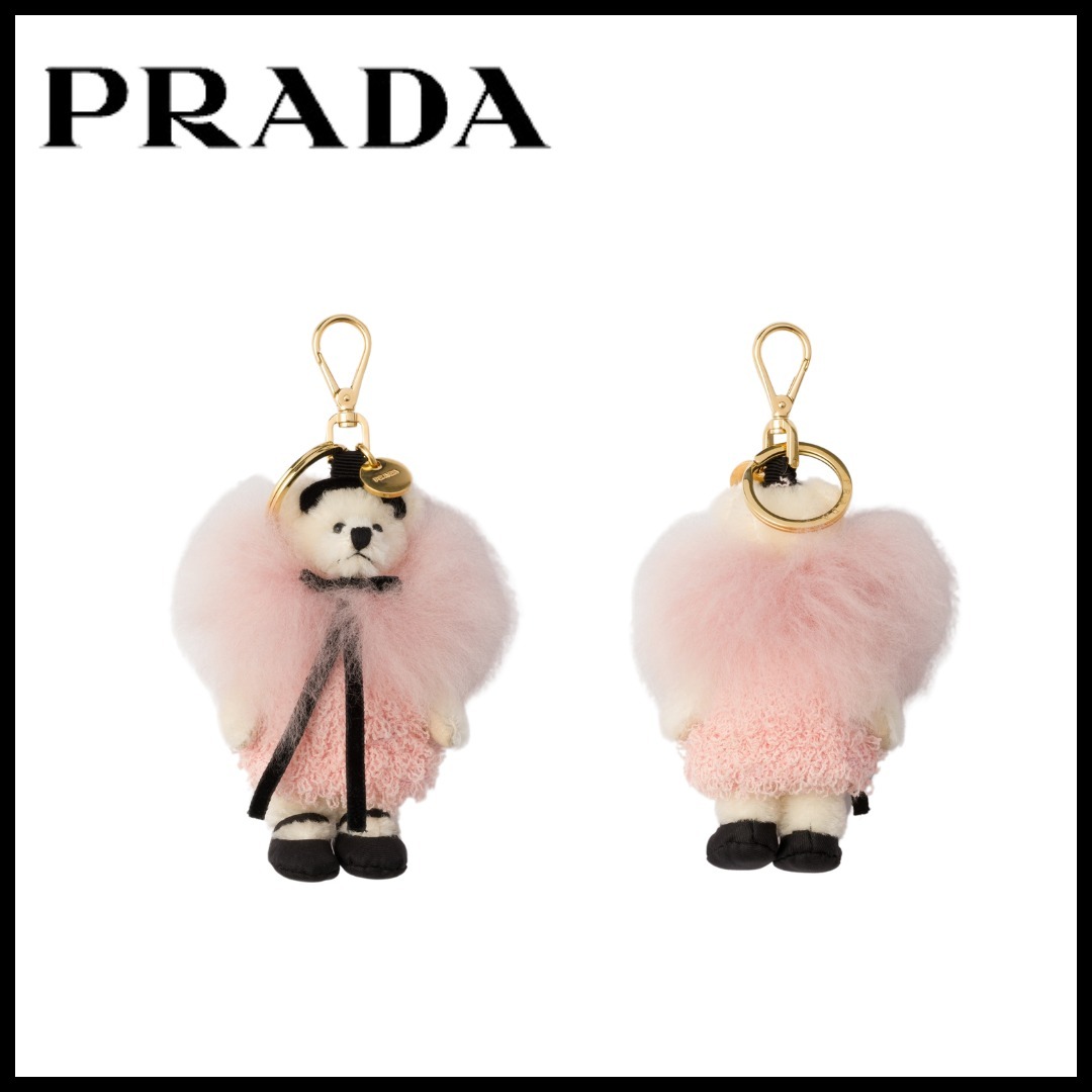 PRADA プラダ メタルリング付 Teddy バッグチャーム
