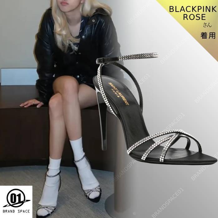 入手困難 BLACKPINK ROSE着用 サンローラン Ava 105mm サンダル