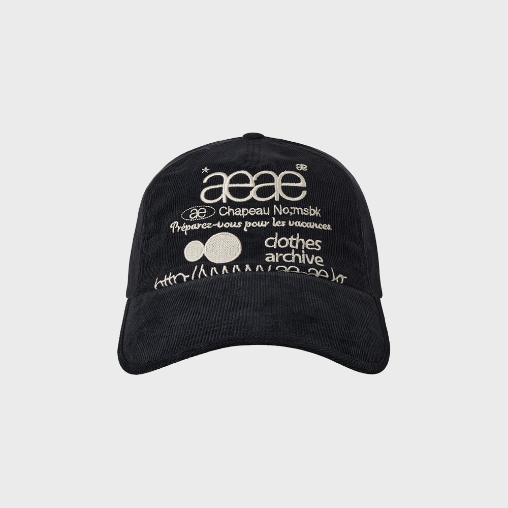 キャップ AEAE WEB LOGO CORDUROY CAP [DARK NAVY]